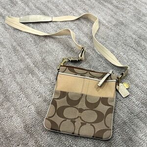 Coach Crossbody Bag - Brown and Cream